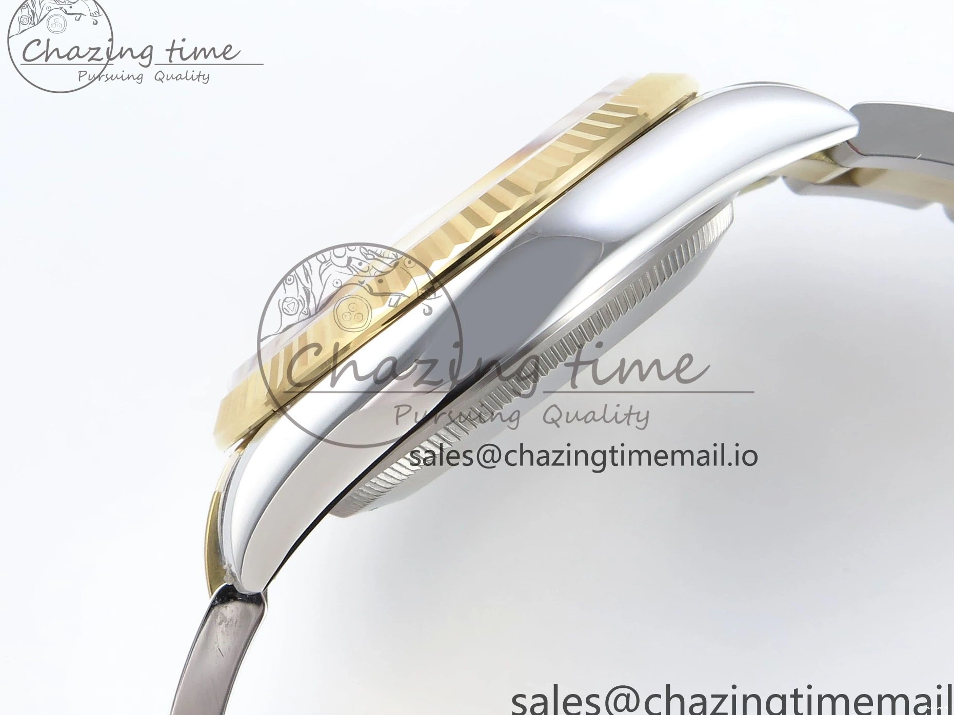 A3235 on Edition 36 126233 YG EWEF Marker Best DateJust Green Gray Bracelet Roman Dial Oyster SS 0212